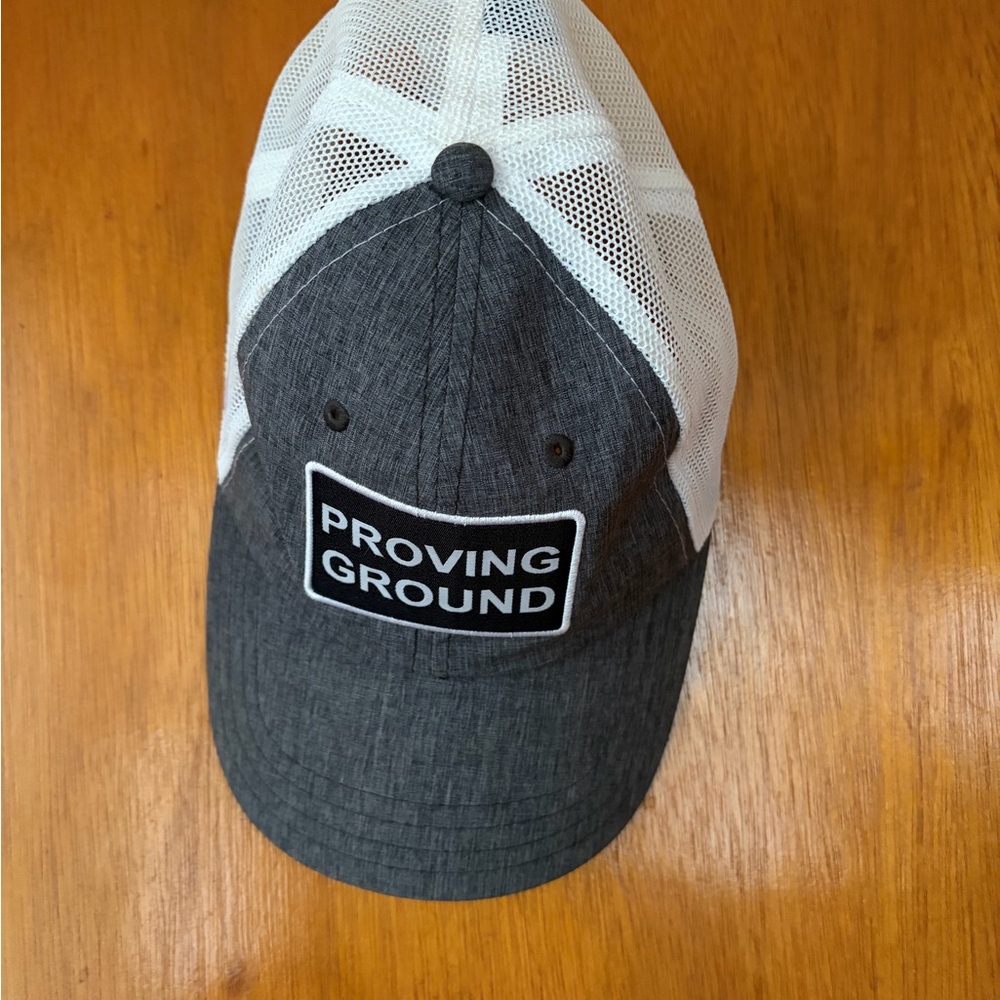 Proving Ground Patch Trucker Hat - Dark Gray & White